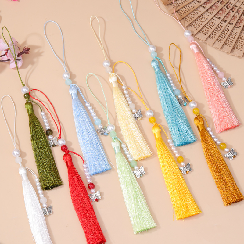 Vintage Sewing Textile - 5 pendentifs vintage en perles et