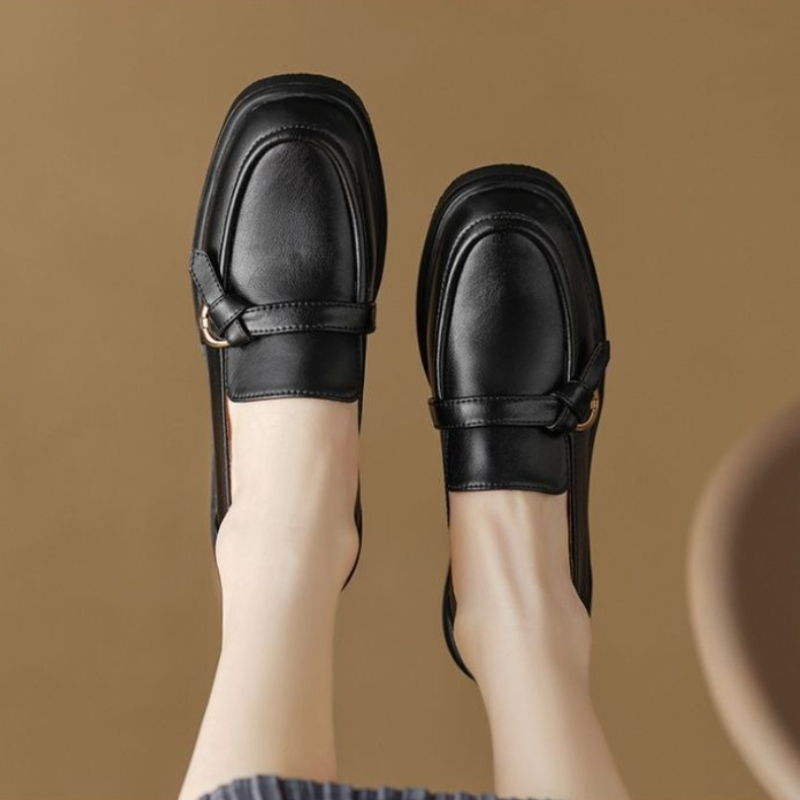 Sewing Latex - Mocassins pour femmes en cuir véritable