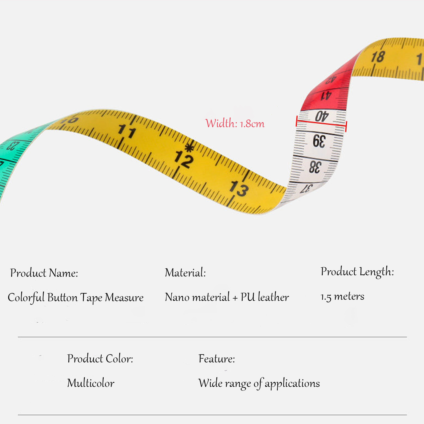 Ruban à mesurer souple coloré  - Sewing Gauge Ruler avis et prix