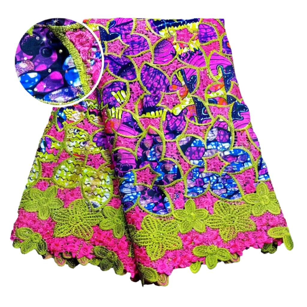 Tissu en dentelle cirée africa - Sewing Batik Fabric avis et prix