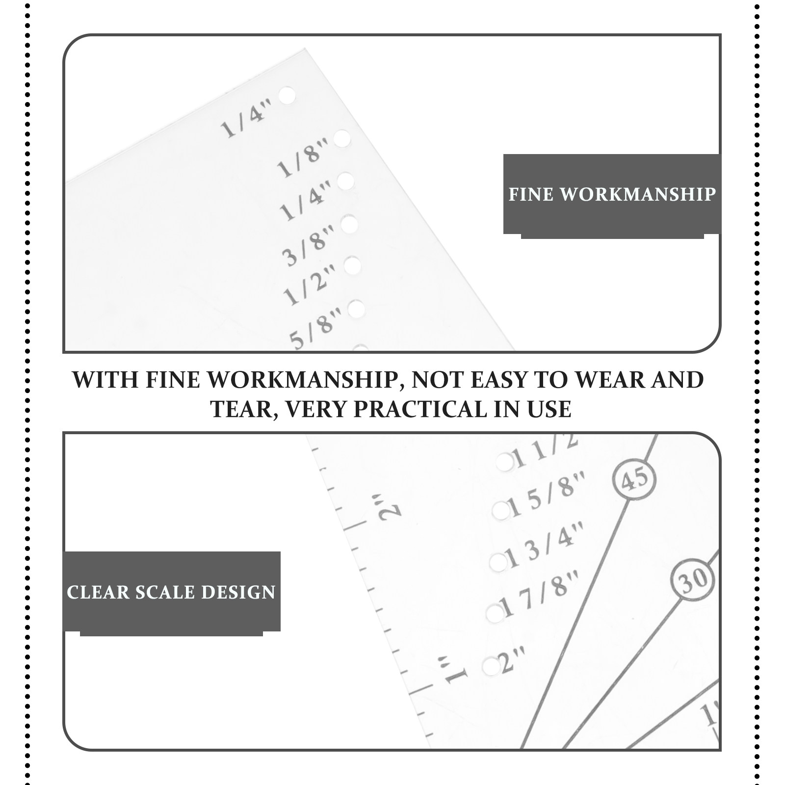 1 ensemble de règles en plasti - Sewing Gauge Ruler avis et prix